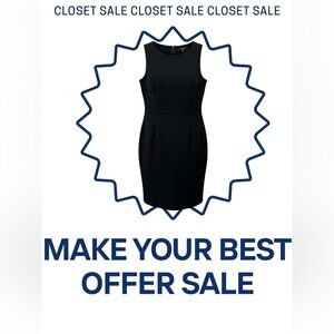Talbots Little Black Sheath Dress | size 4p